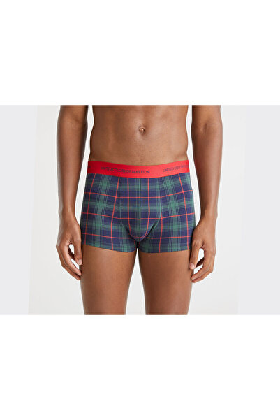 United Colors of Benetton Men's Green Cotton Blended All Patterned Boxers