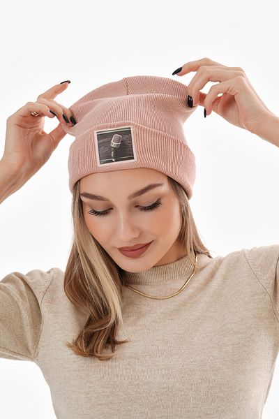Glove workshop Singer Printed Unisex Beanie Beanie Pudra