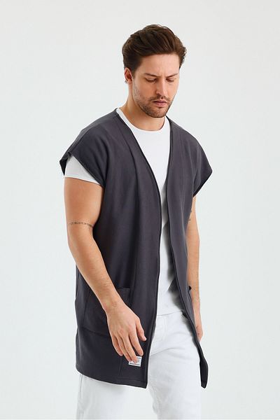rammers Zero Sleeve Oversize Bohemian Vest with Double Pockets