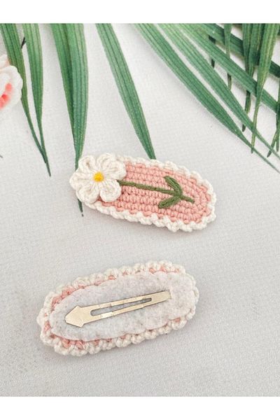 Kadın Girişimciler Atölyesi Papatya Pink, de lungă durată, lucrată manual, cataramă de nișă din 2 piese (potrivită pentru orice vârstă)