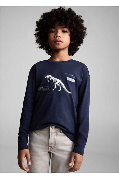 MANGO Kids T-Shirt mit Dinosaurier-Print