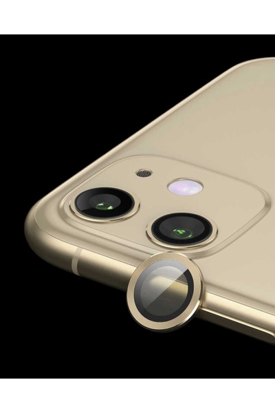 KILIF HOUSE Iphone 11 - 12 Uyumlu Temper Camlı Alüminyum Kamera Lens Koruyucu