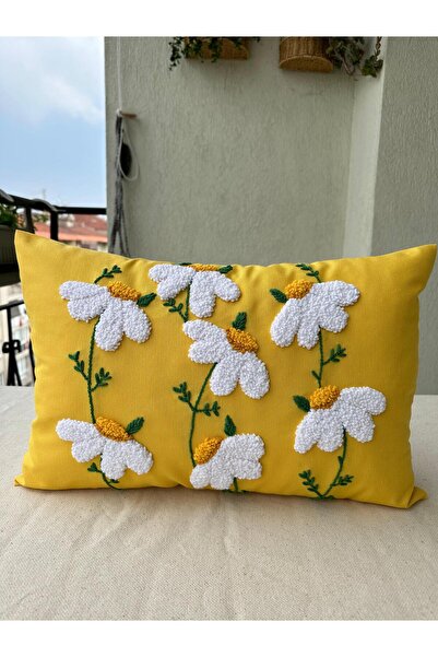 punchatolyem Yellow Color Panch Punch - 30X50 Model, Handmade and Throw Pillo...