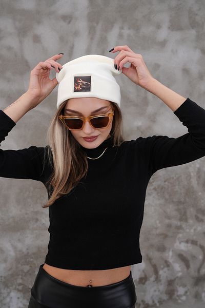 Glove workshop Unisex Beanie Beanie με λογότυπο - Cream DRIVE