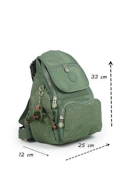 İMAKS Green Waterproof Clinker Backpack - Long Strap, Multi-Compartment Casual Women's