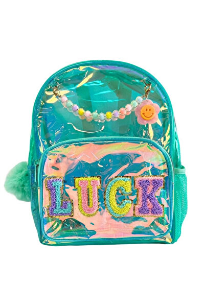 NW NessiWorld Vest embroidery backpack transparent turquoise