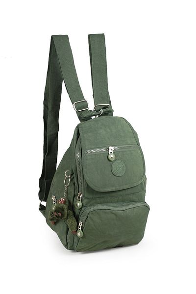 İMAKS Green Waterproof Clinker Backpack - Long Strap, Multi-Compartment Casual Women's