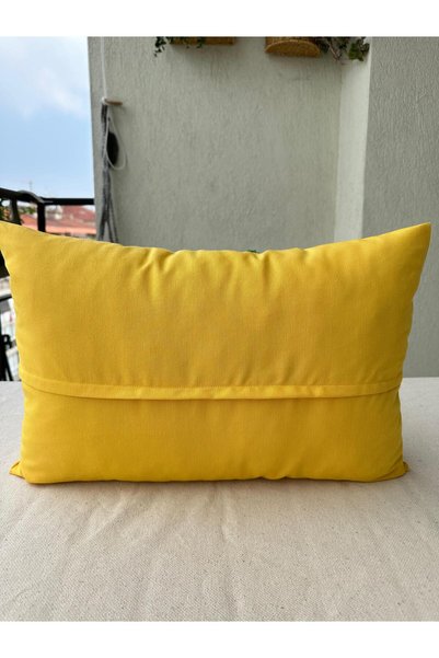 punchatolyem Panch Punch Yellow Daisy Model Handmade Cushion Cover Yellow Color 30X50