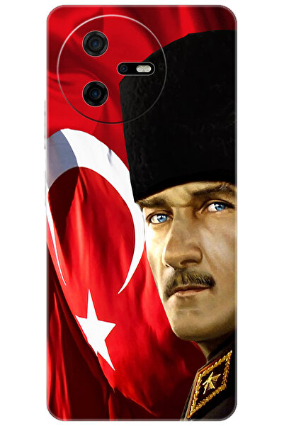 CASPER Via A40 Uyumlu Kılıf Desen Baskılı Silikon Atatürk ve Türk Bayrağı STK:726 CP-y7pQdmP