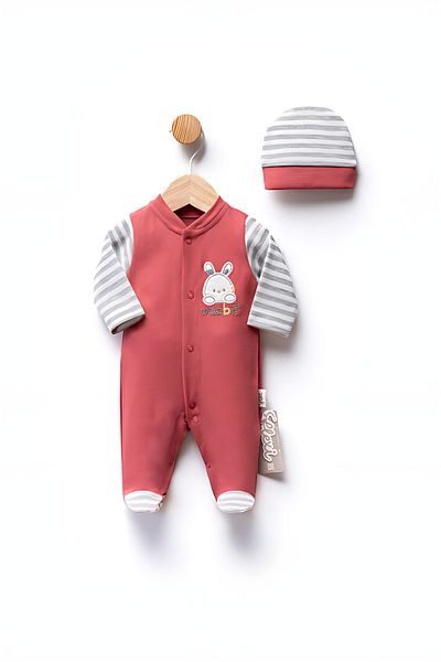 BEREKET BABY Baby Boy Romper Lace Long Sleeve Buckle 3-12 Months