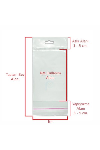 CarpCorn 22x40 cm(Kapalı Hali 22x30 cm) 100 Adet Askılı-Meksika Şapkalı Poşet