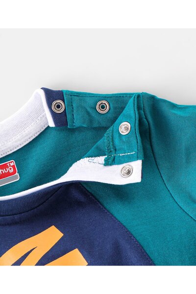 Babyhug 100% Cotton Graphic Full Sleeves T-Shirt - Blue