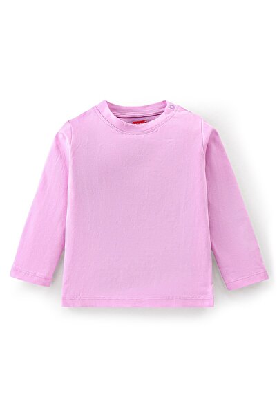 Babyhug 100% Cotton Knit Full Sleeves Solid Colour T-Shirt- Purple