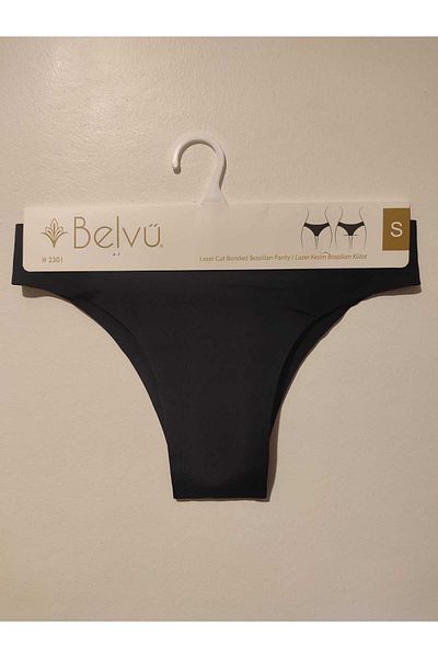 Belvü Black Laser Cut Brazilian Women's Panties