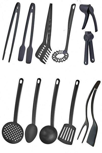 Rotanev 11-Piece Teflon Coating Fireproof Nonstick Serving Set - Scoop, Colander, Spatula and Spoon Plastic Sample
