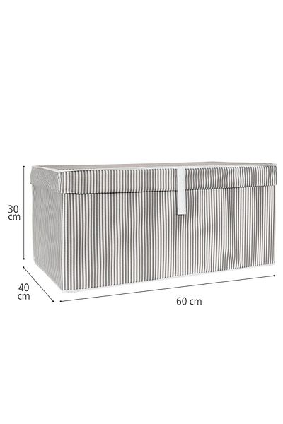 PONÇİK STORE 1 Box with Lid Hurç Mega Size Gray 60X40X30