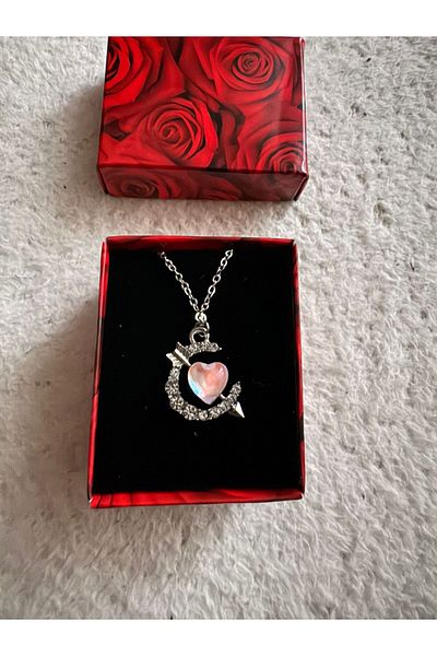 İYİ MODA Moon Stone Design Gift Necklace