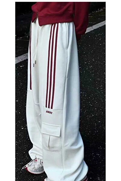 DENİKK yudoowear, beyaz kargo lastikli kadın esoftman altı