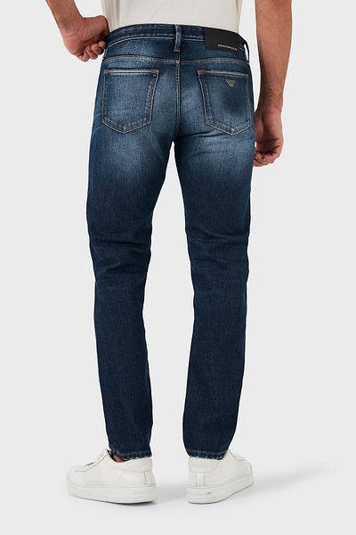 Emporio Armani Men's Slim Fit Cotton Jeans - Low Waist, Straight Leg, Jeans Pants 6D1J75 1D44Z 0942