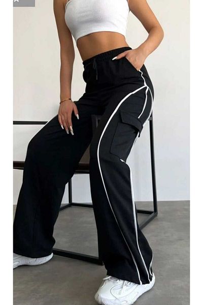 DENİKK yudoowear, pantaloni de trening negri cu imprimeu stea
