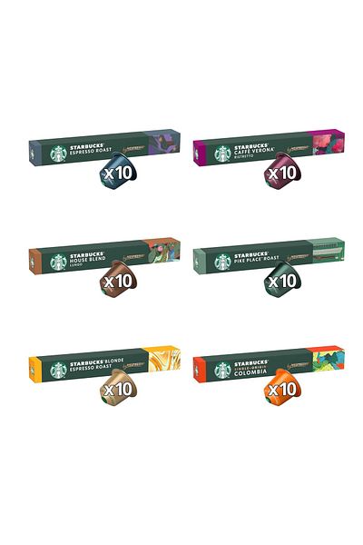 Starbucks 6 Coffee Colored Capsules Trial Set - Pack of 10