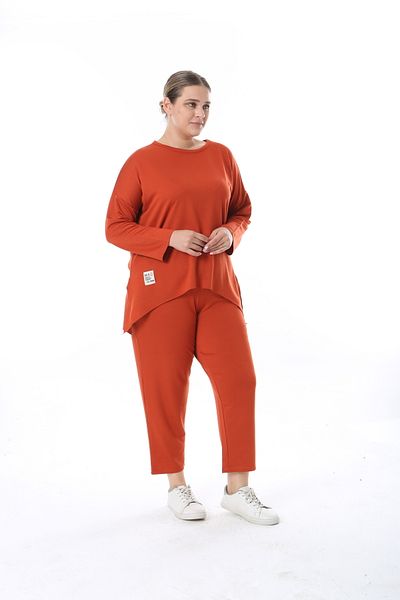 özle fashion Дамски модерен бродиран костюм с големи размери