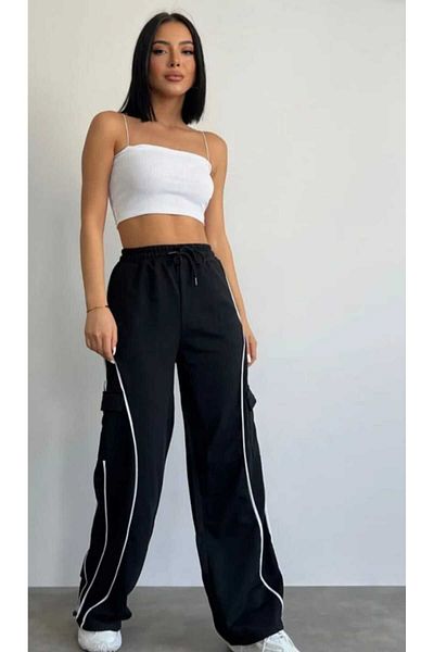 DENİKK yudoowear, pantaloni de trening negri cu imprimeu stea