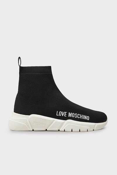 Love Moschino High Top Sneaker Shoes with Logo Shoes Ja15343G1Liz4000