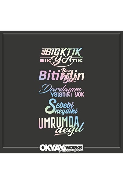 OkyayWorks مجموعة ملصقات النوافذ الخلفية ثلاثية الأبعاد 06