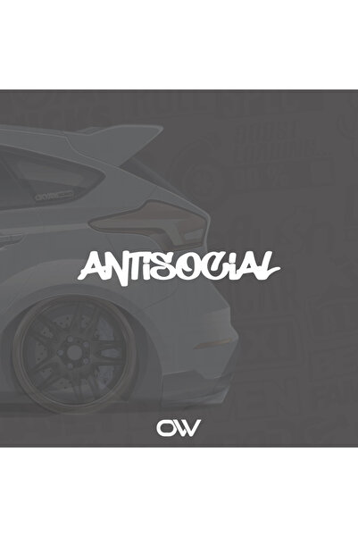 OkyayWorks Antisocial Sticker- Car-Motorcycle Sticker Sticker