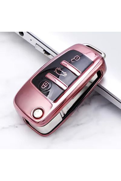 emii auto spare parts Pink for Audi A3 8P A4 B7 B8 B5 B9 B6 A1 A5 Q7 Q5 A6 4F C6 C5 C7 C4 Key Case