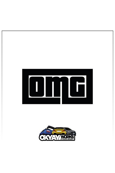 OkyayWorks ملصق Omg - ملصق أسود للسيارة والدراجة النارية