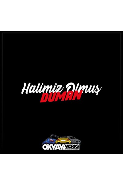 OkyayWorks ملصق الدخان الذي أصبح عباءتنا - أبيض