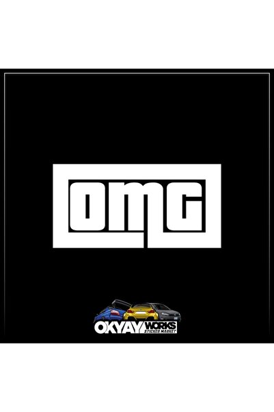 OkyayWorks Omg Sticker - White- Car-Motorcycle Sticker Sticker