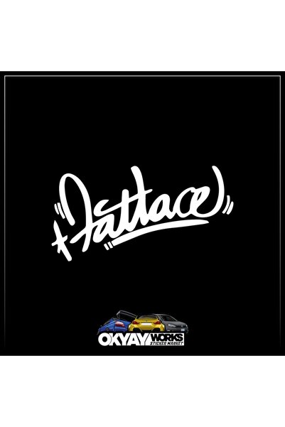 OkyayWorks Fatlace Sticker - White- Car-Motorcycle Sticker Sticker