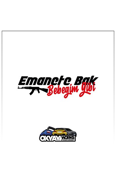 OkyayWorks ملصق "انظر إليك مثل طفلي" باللون الأسود