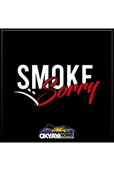 OkyayWorks ملصق سموك آسف - أبيض