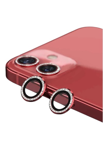 KILIF HOUSE Iphone 11 - 12 Uyumlu Parlak Taşlı Kamera Lens Koruyucu
