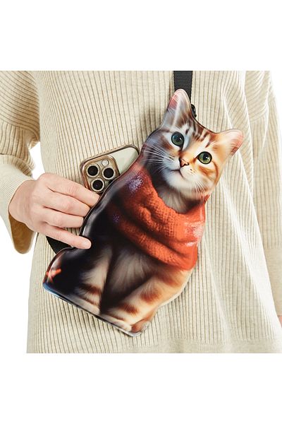 Funny Design Σάλι Cat Design - Τσάντα ώμου
