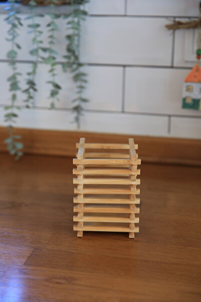 Sever Square Spoon Holder with Bamboo Stick