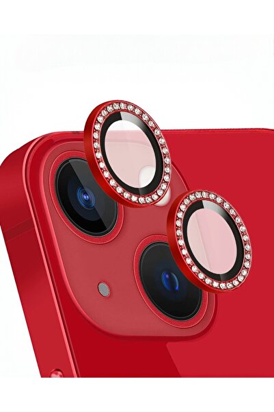 KILIF HOUSE Iphone 13 - 13 Mini Uyumlu Parlak Taşlı Kamera Lens Koruyucu