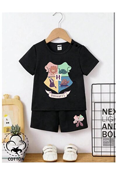 Massgai Set tricou și pantaloni scurți pentru copii cu imprimeu Harry Potter ...