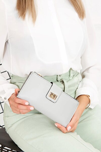 Newish Polo Hand Strap Clip Zippered Soft Faux Leather Women's Portfolio Wallet-Large Size