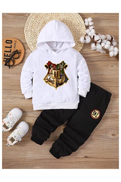 JoneBase طقم هاري بوتر هوجورتس إكسبريس للأطفال - بغطاء للرأس، قطن