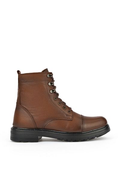 Ziya , Men's Genuine Leather Boots 1431040 Zk1800 Tan