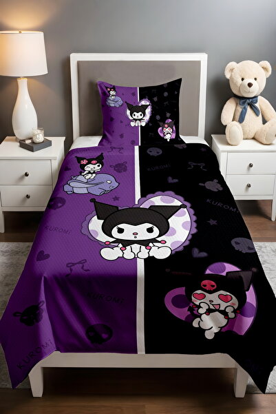 EVPANYA مجموعة بيكيه للأطفال الرضع منقوشة باللونين الأرجواني والأسود