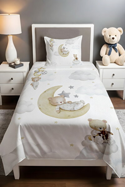 EVPANYA Sleepy Bears Patterned Single Baby Child Pique Set