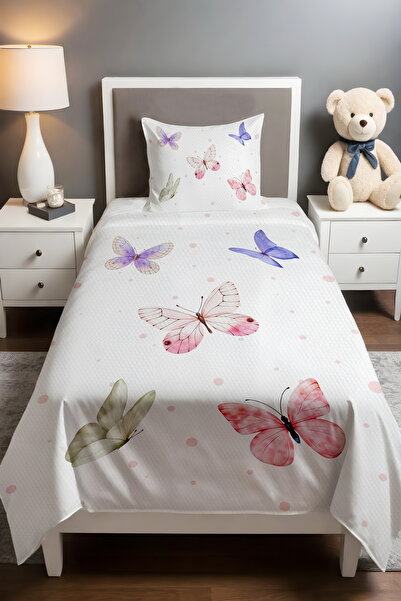 EVPANYA Polka Dot Butterfly Dream Patterned Single Baby Child Pique Set