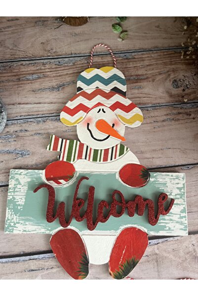 Dekor Kardan Adam Welcome Kapı ve Duvar Süsü