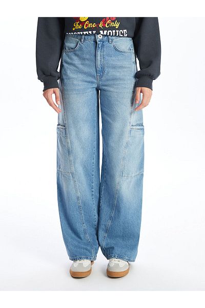 LC Waikiki Pantaloni cargo pentru femei Lcwk Wideleg